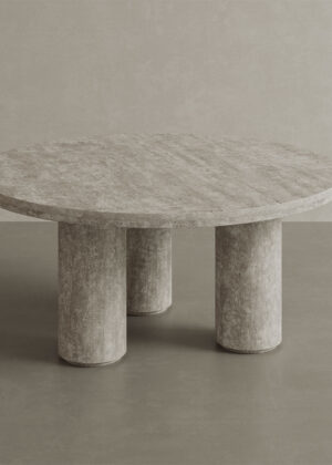 Casoli Travertine Coffee Table, White