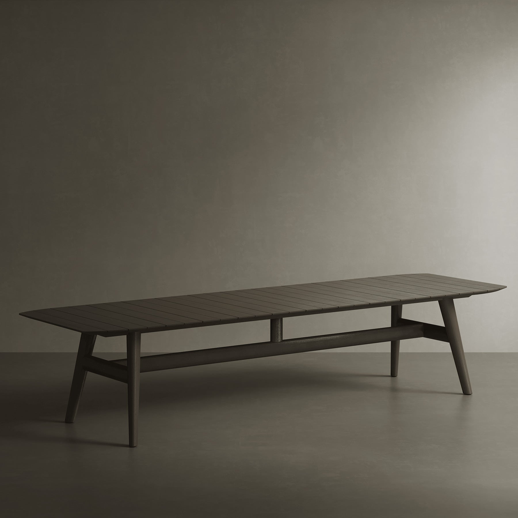 N1 Dining Table Dark Teak - Image 2