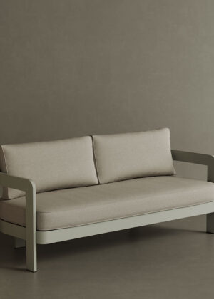 N3 Taupe Three Seater Sofa Sand Canvas